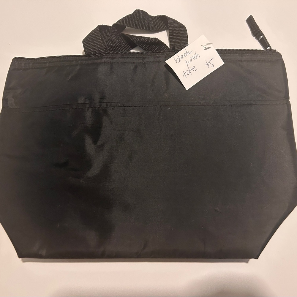 Black Nylon Thermal Lunch Bag